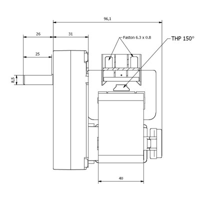 Pellet stove auger motor Kenta K9177164 2 RPM for pellet stoves Bioinvest, Ungaro and others - Kenta