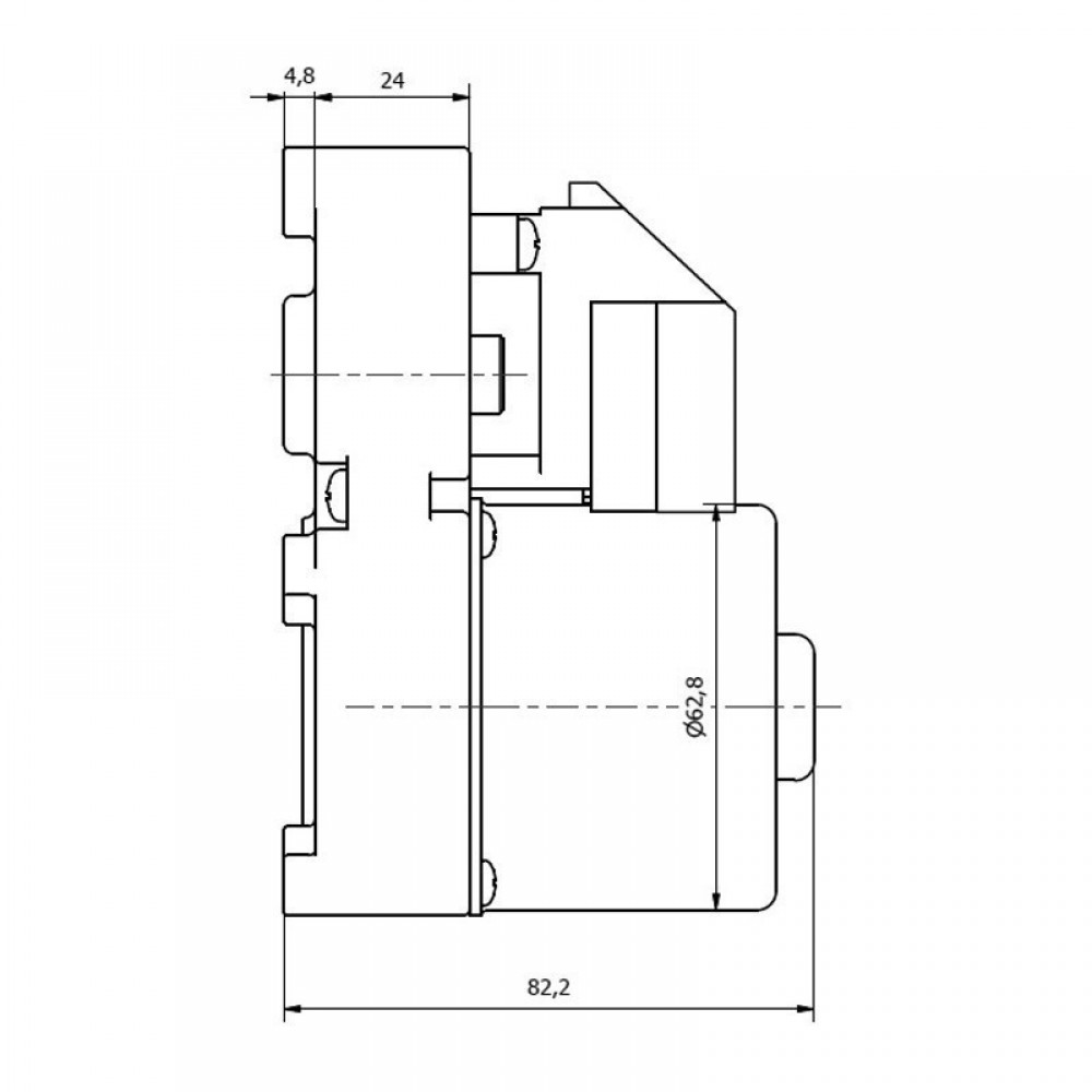 Hollow-shaft pellet stove auger motor Kenta K9189301 5.6 RPM for pellet stoves Edilkamin, Italiana Camini, Karmek One, Nordica Extraflame and others | Auger Motors for Pellet Stoves | Pellet Stove Parts |