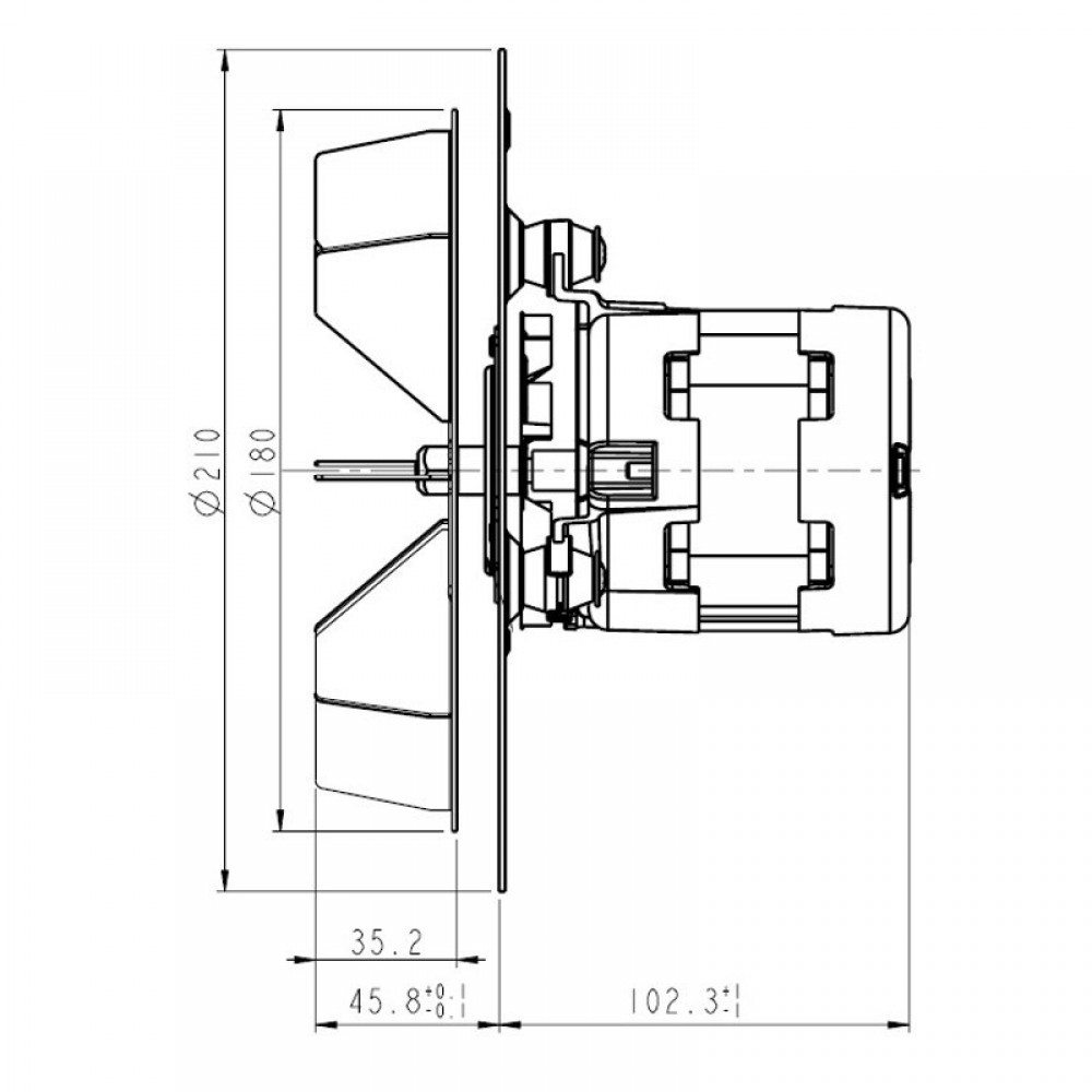 Smoke extractor fan LN2 Natalini for pellet stoves Cadel and others | Fans and Blowers for Pellet Stoves | Pellet Stove Parts |