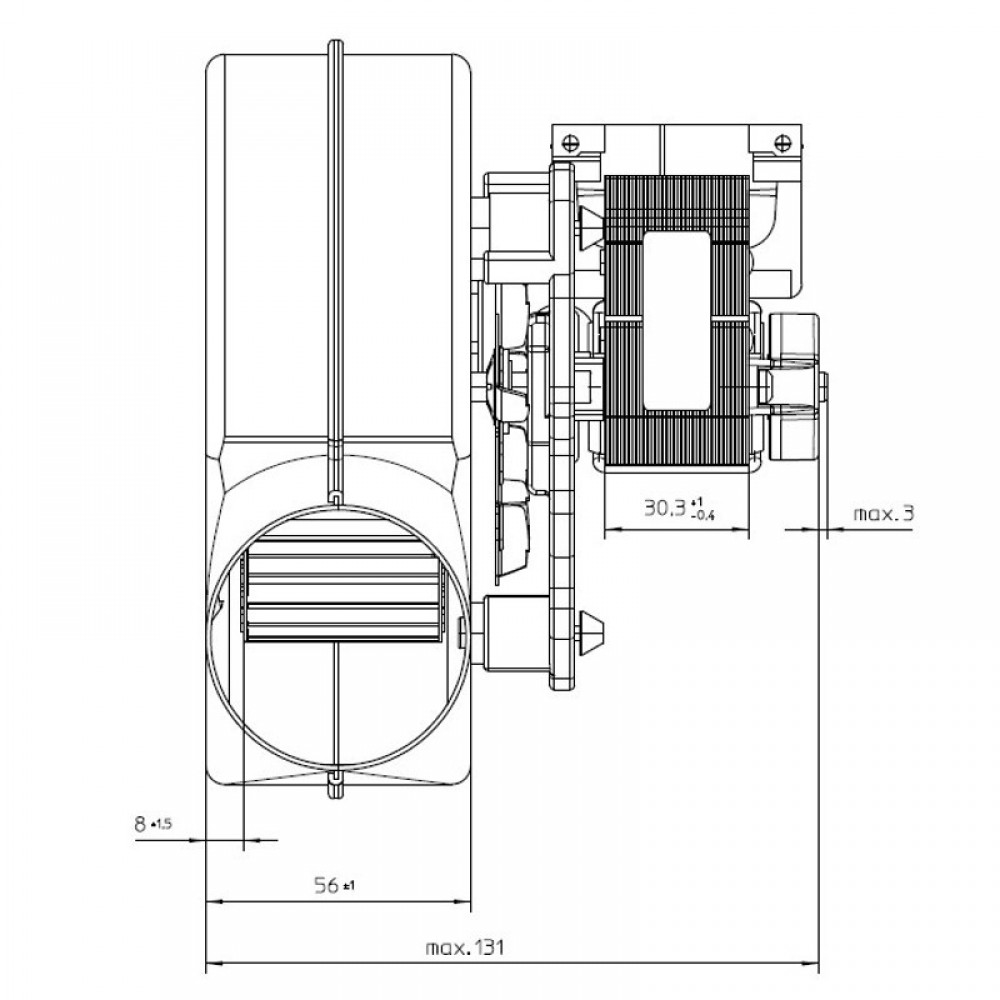 Smoke extractor fan EBM for pellet stoves Edilkamin, Italiana Camini, MCZ, Cadel, Thermorossi, Moretti Design, Girolami, Ungaro, Kalon, Oranier, Stovax, Rocal and others | Fans and Blowers for Pellet Stoves | Pellet Stove Parts |