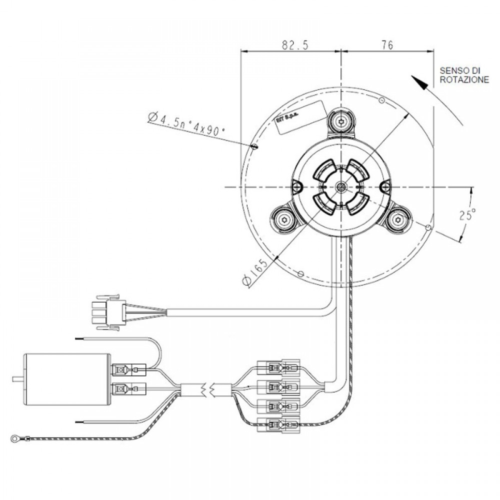 Smoke extractor fan LN2 Natalini for pellet stoves Palazzetti and others | Fans and Blowers for Pellet Stoves | Pellet Stove Parts |