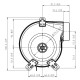 Smoke extractor fan LN2 Natalini for pellet stoves Ungaro, Punto Fuoco, Eva Stampaggi and others | Fans and Blowers for Pellet Stoves | Pellet Stove Parts |