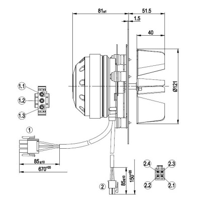 Smoke extractor fan EBM for pellet stoves Edilkamin and others - Fans and Blowers for Pellet Stoves
