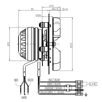 Smoke extractor fan Fergas for pellet stoves Edilkamin, Italiana Camini, MCZ, Cadel, Ferroli, Ravelli, Ecoteck, Palazzetti, Royal, Eva Calor, Sicalor, Ecoforest and others - Fans and Blowers for Pellet Stoves