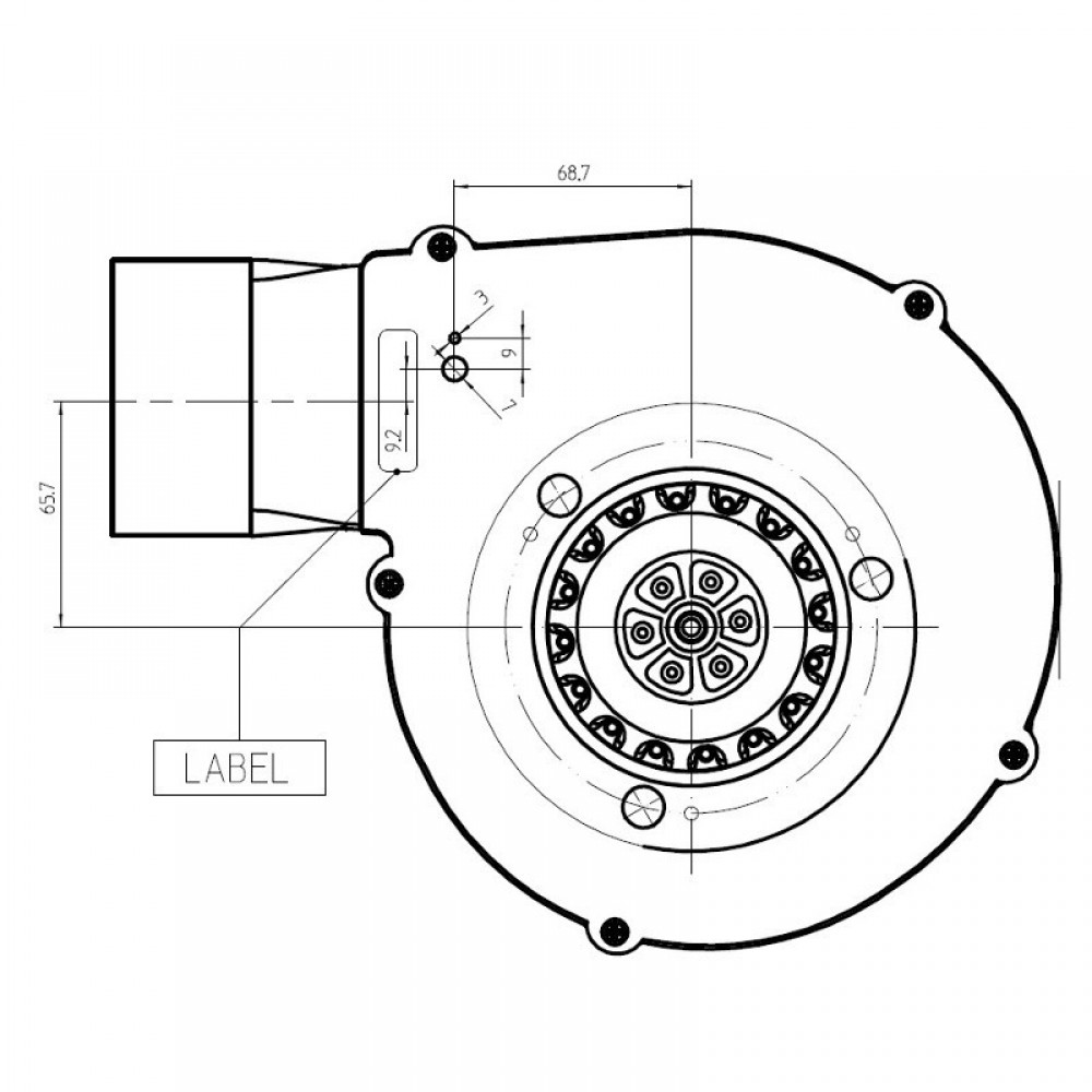 Smoke extractor fan Fergas for pellet stoves Edilkamin, Italiana Camini, Ferroli, MCZ, Cadel, Ravelli, Ecoteck, Palazzetti, Royal, Thermorossi, Burnit, Biomax and others | Fans and Blowers for Pellet Stoves | Pellet Stove Parts |
