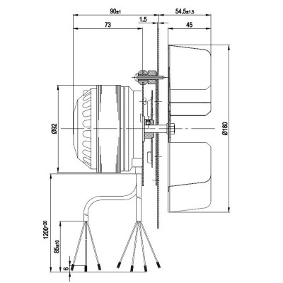Smoke extractor fan EBM for pellet stoves Clam, Thermorossi, Extraflame, Ellegi, Edilkamin, Klover, Laminox, Ravelli, Famar, Ecocalore, L'Artistico, Mcz, Nobis, Tft and others - Fans and Blowers for Pellet Stoves