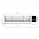 Tangential fan Trial for pellet stoves Palazzetti, Karmek One and others, Ø60 mm, Flow 370 m³/h | Fans and Blowers for Pellet Stoves | Pellet Stove Parts |