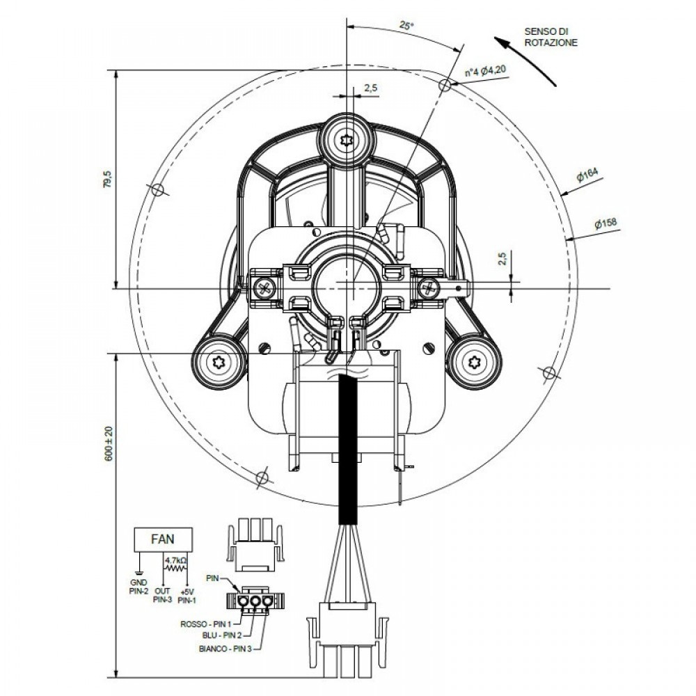 Smoke extractor fan ECM FIME for pellet stoves Fornello, Marelli Systems, Burnit, Alfa Plam, Moretti Design, Anselmo Cola, Ferroli, Karmek One, Arce, Clam, Eco Spar and others | Fans and Blowers for Pellet Stoves | Pellet Stove Parts |