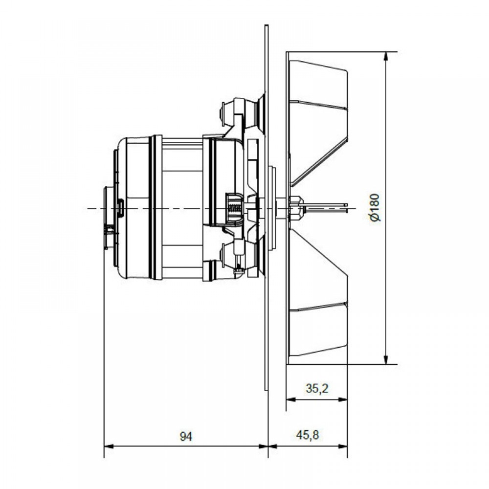 Smoke extractor fan ECM FIME for pellet stoves MCZ, Edilkamin and others | Fans and Blowers for Pellet Stoves | Pellet Stove Parts |