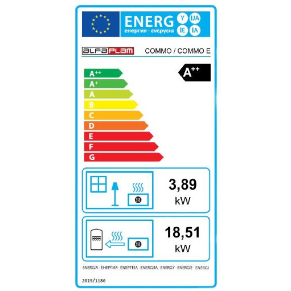 Pellet stove with back boiler Alfa Plam Commo, 22.5kW | Pellet Stoves With Back Boiler | Pellet Stoves |