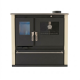 Wood cooker stove Verso CS Plus with stainless steel oven and steel top, Ivory, Right, 7.7kW | Wood Burning Stoves With Oven | Wood Burning Stoves |