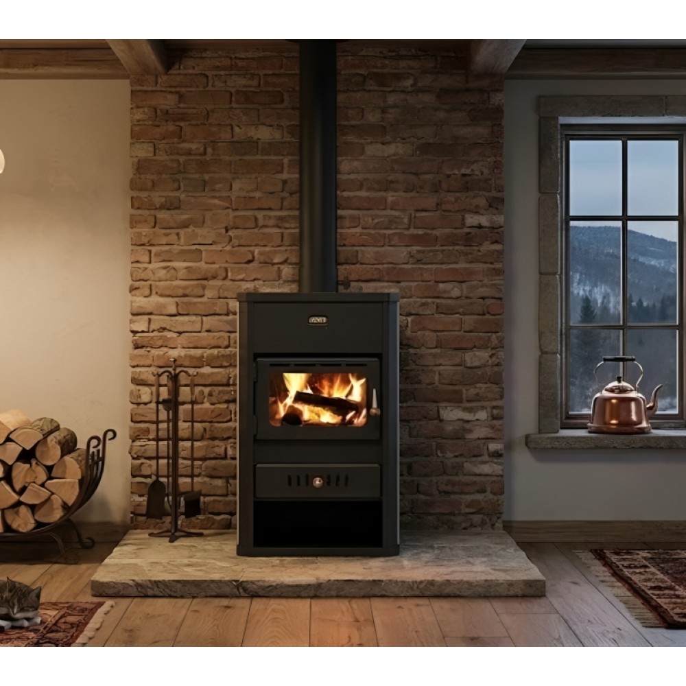 Wood burning stove with back boiler Prity S1 W10, 7.1kW | Wood Stoves With Back Boiler | Wood Burning Stoves |