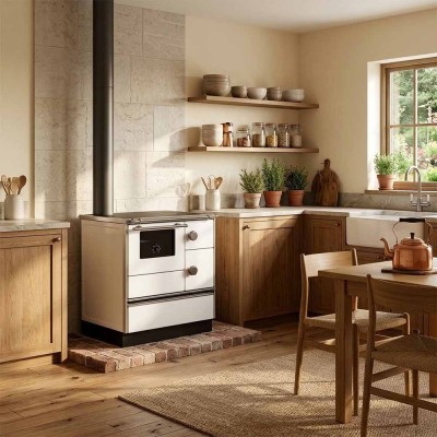 Wood cooker stove with back boiler Alfa Plam Alfa 70 E Termo, 12.7kW - Alfa-Plam