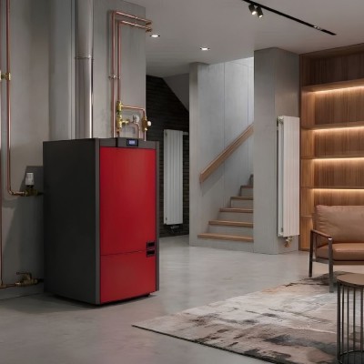 Pellet boiler Alfa Plam Commo Compact, 32kW - Pellet Stoves With Back Boiler