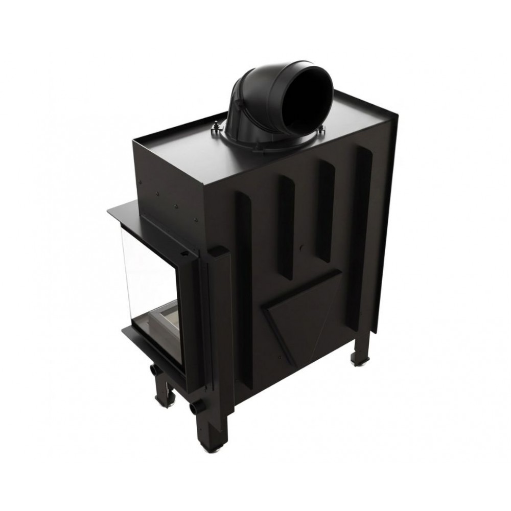 Cast Iron Wood Burning Fireplace Kratki Floki M, Right, 10kW | Cast Iron Fireplaces | Wood Burning Fireplaces |