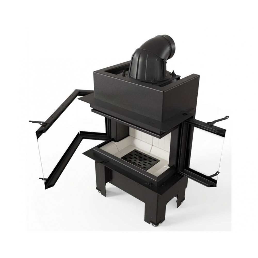 Cast Iron Wood Burning Fireplace Kratki NBC, 7kW | Modern Fireplaces | Wood Burning Fireplaces |