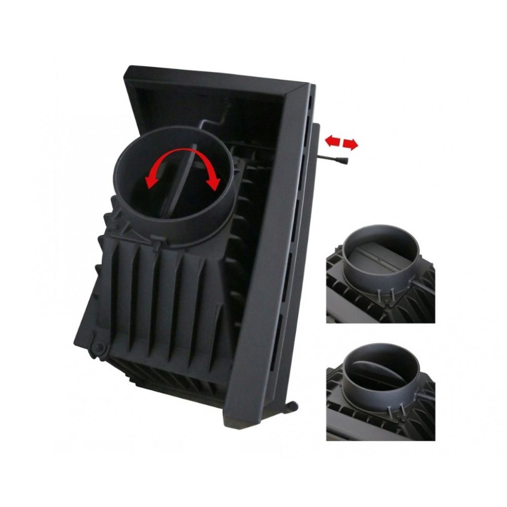 Cast Iron Wood Burning Fireplace Kratki Simple, Right, 8kW | Wood Burning Fireplace Inserts | Wood Burning Fireplaces |