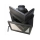 Cast Iron Wood Burning Fireplace Kratki Simple, Right, 8kW | Wood Burning Fireplace Inserts | Wood Burning Fireplaces |
