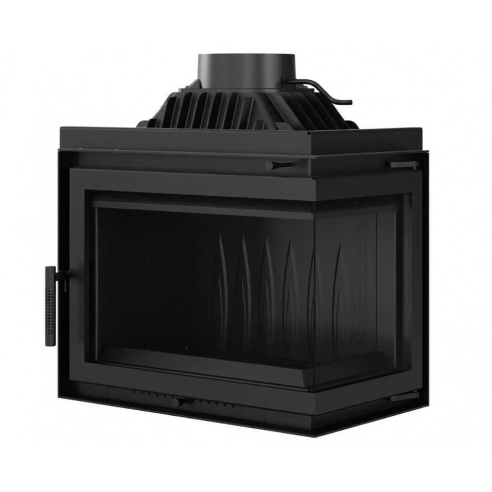 Cast Iron Wood Burning Fireplace Kratki Simple, Right, 8kW | Wood Burning Fireplace Inserts | Wood Burning Fireplaces |