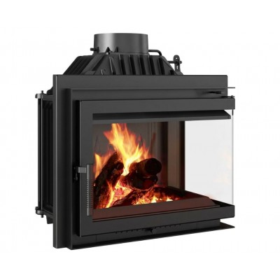 Cast Iron Wood Burning Fireplace Kratki Simple, Right, 8kW - Kratki