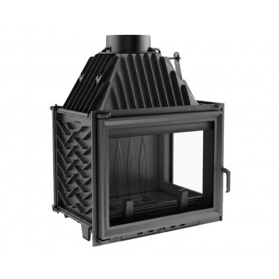 Cast Iron Wood Burning Fireplace Kratki Zuzia, Right, 15kW - Kratki
