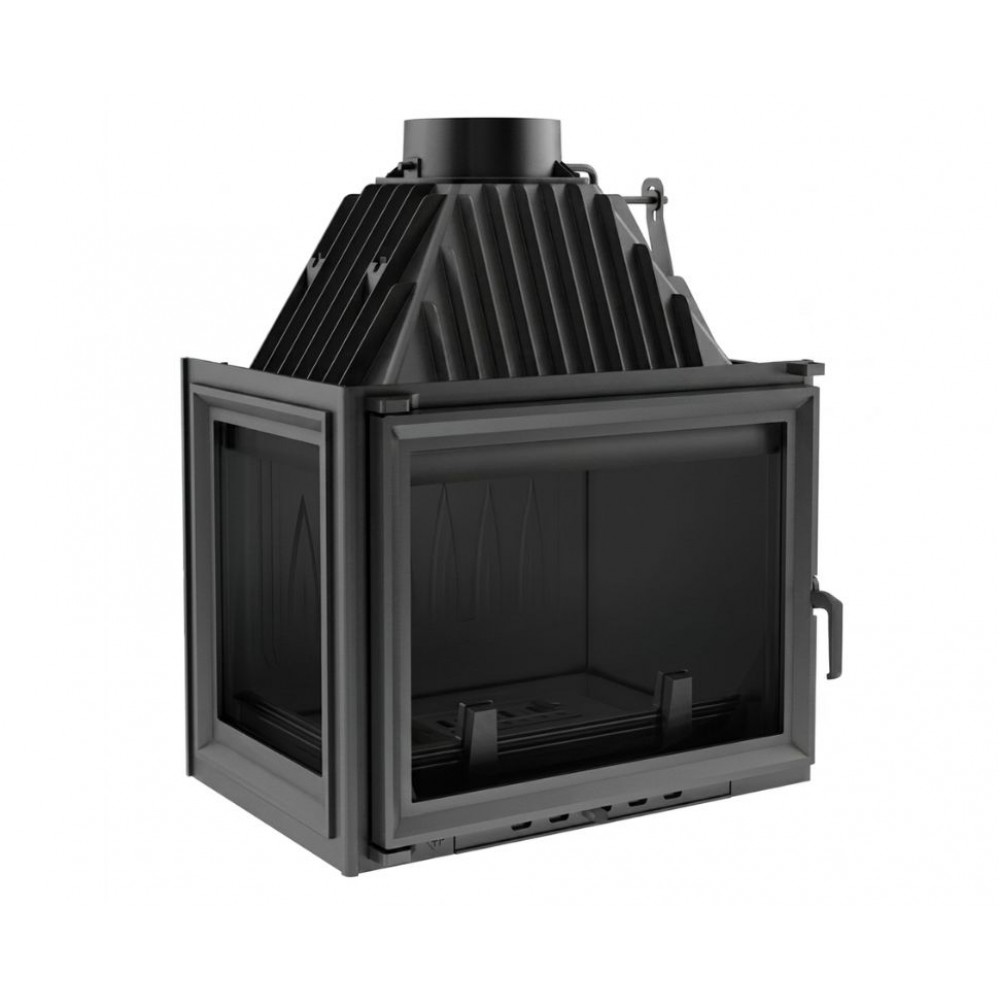 Cast Iron Wood Burning Fireplace Kratki Zuzia, Left, 15kW | Modern Fireplaces | Wood Burning Fireplaces |