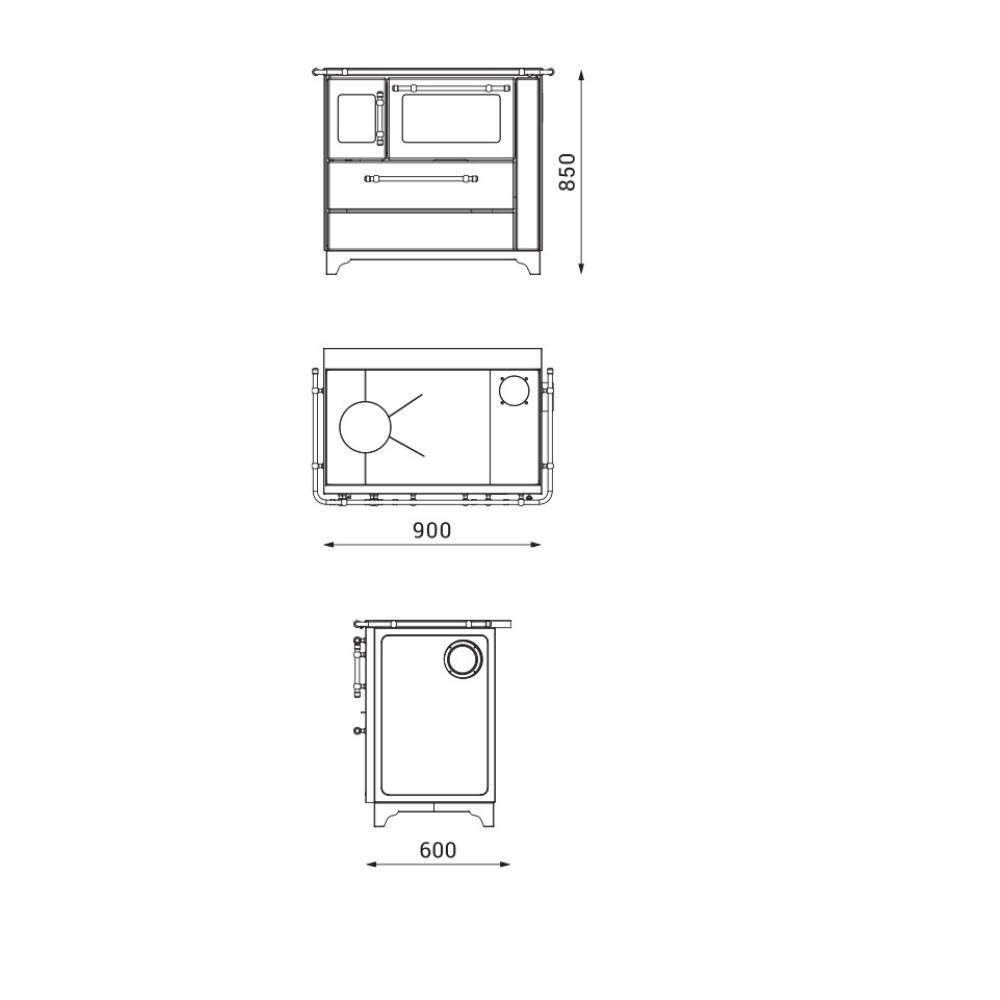 Wood cooker stove Alfa Plam Donna 90, 5kW | Wood Cooker Stoves |  |