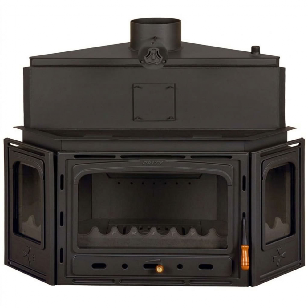 Wood Burning Fireplace with Back Boiler Prity ATC W20, 21.1kw | Modern Fireplaces | Wood Burning Fireplaces |