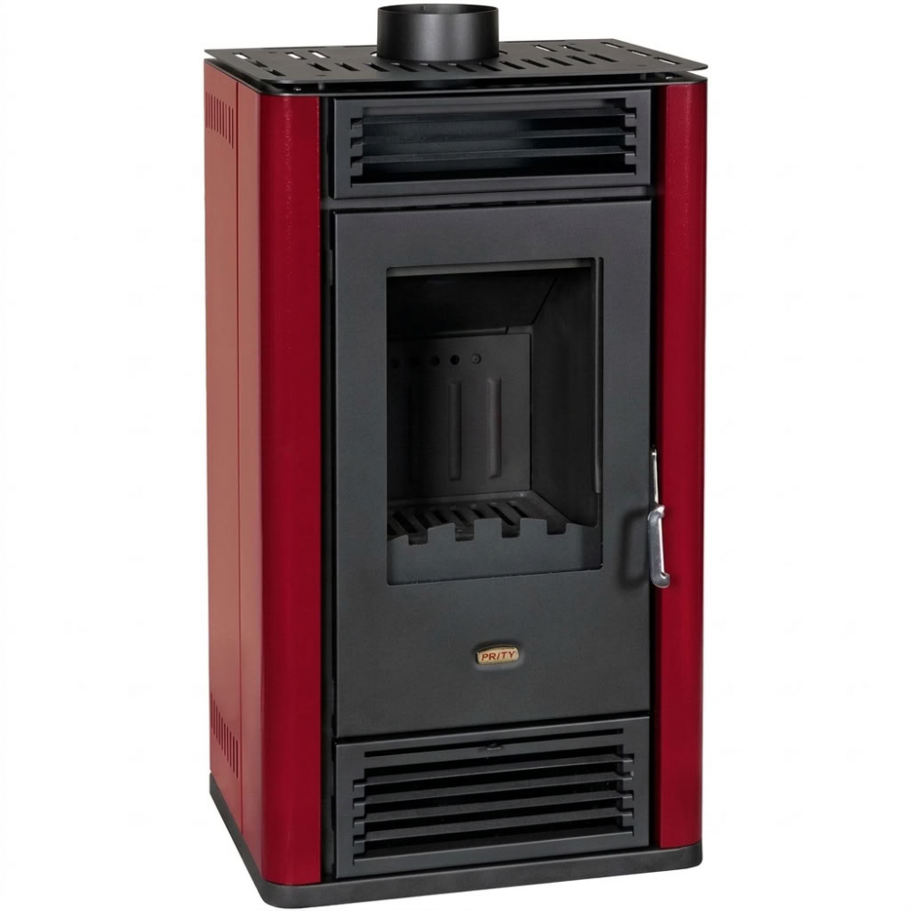 Wood burning stove Prity K3 GT D Red, 8.1 kW | Wood Burning Stoves | Stoves |