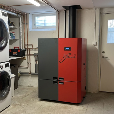 Pellet boiler Alfa Plam Grande, 28kW - Pellet Stoves With Back Boiler