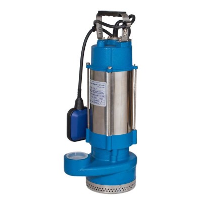 Drainage pump Electromash QDX 6–28/2, 1.1 A, 380 V – power 1.1 kW, head 30 m, outlet 2″, flow 15,300 l/h – three-phase, with external float and stainless steel housing - Electromash