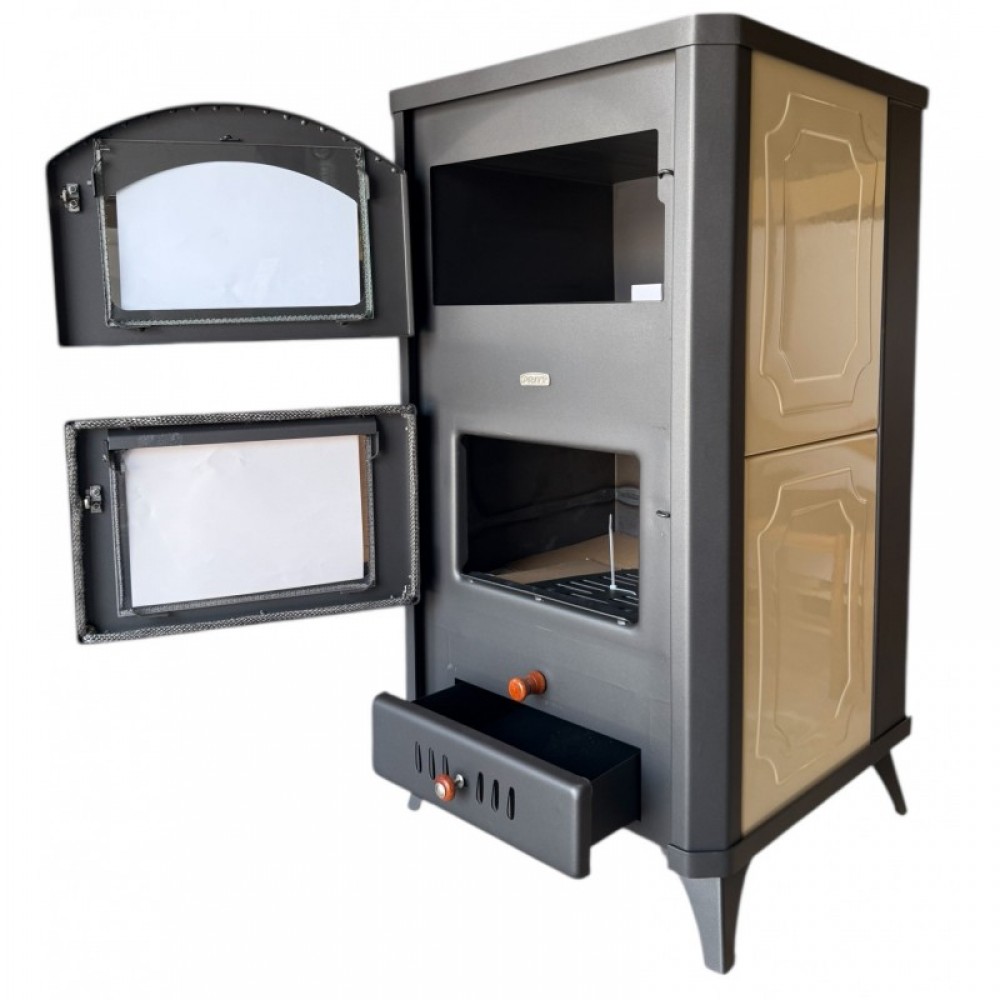 Wood Burning Stove With Back Boiler and Oven Prity FG W18 R, 18kW | Wood Stoves With Back Boiler | Wood Burning Stoves |