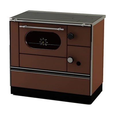 Wood cooker stove Alfa Plam Alfa 90 H Favorit Brown Left, 6.4kW - Alfa-Plam