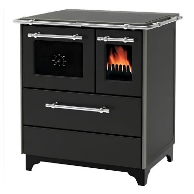 Wood cooker stove Alfa Plam Donna 70 Anthracite Left, 5kW - Alfa-Plam