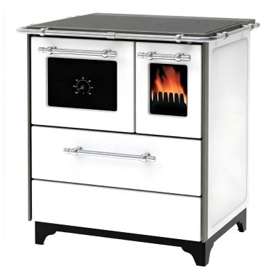 Wood cooker stove Alfa Plam Donna 70 White Left, 5kW - Alfa-Plam
