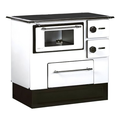 Wood cooker stove Alfa Plam Regular 46 White Left, 5kW - Alfa-Plam
