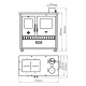 Wood Cooker Stove Prity 1P36 D, 10.9kW | Wood Cooker Stoves Prity | Prity |