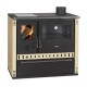 Wood Cooker Stove Prity GT D with Ceramic Glass Hob and Stainless Steel Oven, Ivory, 10.9kW | Wood Cooker Stoves Prity | Prity |