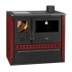 Wood Cooker Stove with Back Boiler Prity GT W10 NF with Ceramic Glass Hob, Burgundy, 13.3kW | Wood Stoves With Back Boiler Prity | Prity |