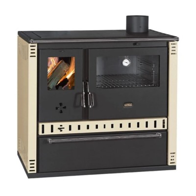 Wood Cooker Stove Prity GT D with Steel Hob and Stainless Steel Oven, Ivory, 10.9kW - Product Comparison