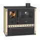Wood Cooker Stove Prity GT D with Steel Hob and Stainless Steel Oven, Ivory, 10.9kW | Wood Cooker Stoves Prity | Prity |