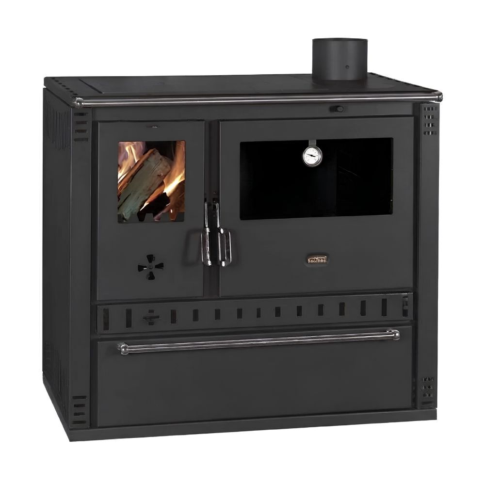 Wood Cooker Stove Prity GT D with Steel Hob and Steel Oven, Black, 10.9kW | Wood Cooker Stoves Prity | Prity |