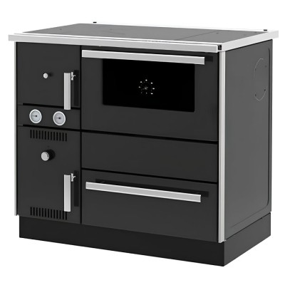 Wood cooker stove with back boiler Alfa Plam Alfa Term 20 Anthracite, 23kW - Product Comparison
