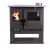 Wood cooker stove Verso CS Inox Right with stainless steel oven, 7.7kW