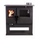 Wood cooker stove Verso CS Inox Ceramic Right with stainless steel oven and ceramic hob, 7.7kW | Wood Burning Stoves With Oven | Wood Burning Stoves |