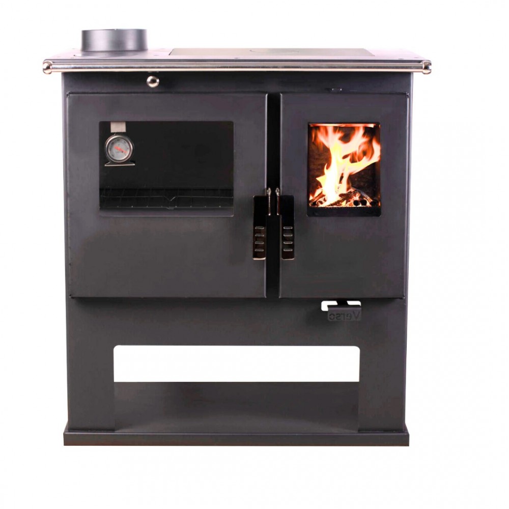 Wood cooker stove Verso CS Inox with stainless steel oven, Left, 7.7kW | Wood Burning Stoves With Oven | Wood Burning Stoves |