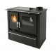 Wood cooker stove Verso CS Plus with stainless steel oven and ceramic top, Black, Right, 7.7kW | Wood Burning Stoves With Oven | Wood Burning Stoves |