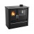 Wood cooker stove Verso CS Plus with stainless steel oven and steel top, Black, Right, 7.7kW