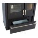 Wood cooker stove Verso CS Plus with stainless steel oven and steel top, Black, Left, 7.7kW | Wood Burning Stoves With Oven | Wood Burning Stoves |