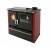 Wood cooker stove Verso CS Plus with stainless steel oven and ceramic top, Red, Right, 7.7kW